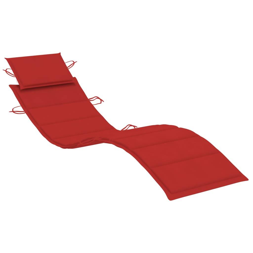 Helloshop26 - Transat chaise longue bain de soleil lit de jardin terrasse meuble d'extérieur 180 cm à bascule avec coussin bois de teck solide - Image 5