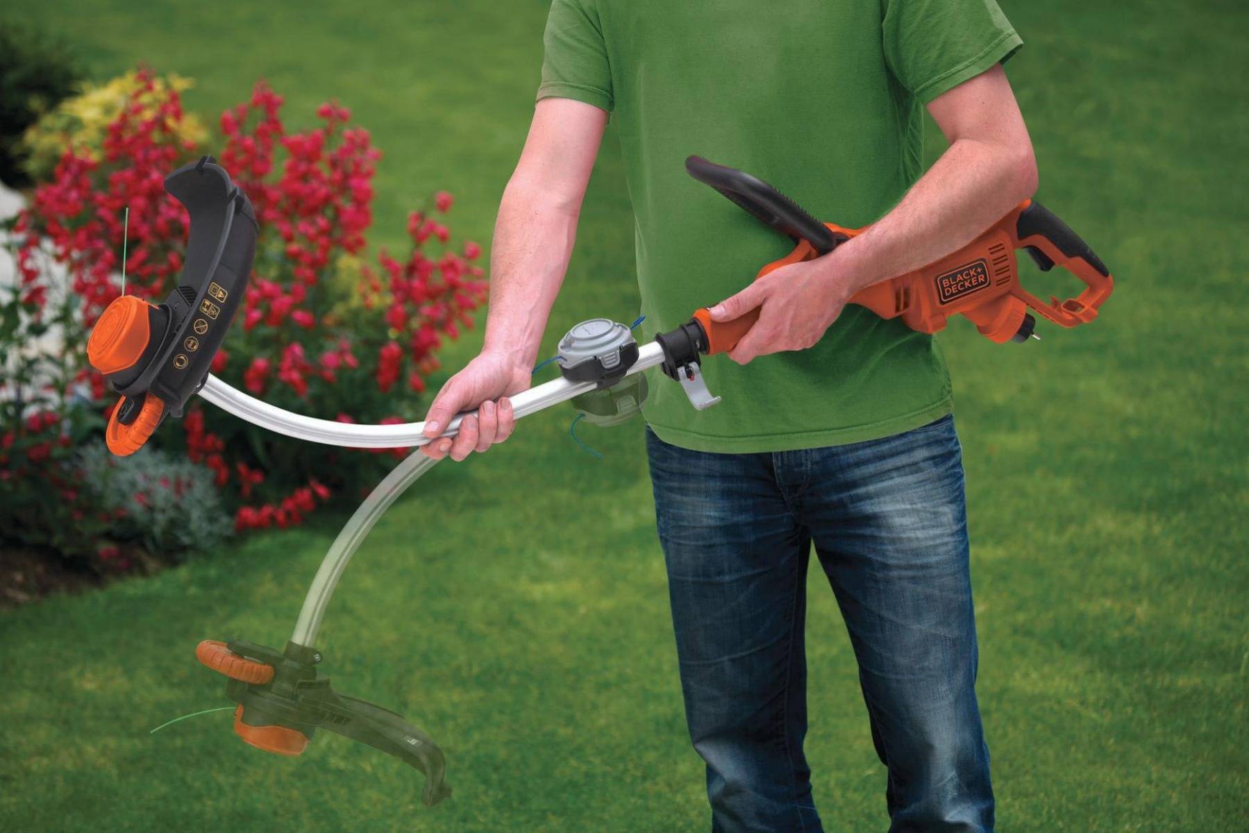 Coupe-bordures filaire 900W - 33cm - BLACK+DECKER - avec 2 poignées, tube télescopique et roue de guidage - GL9033HDL-FR - Image 6