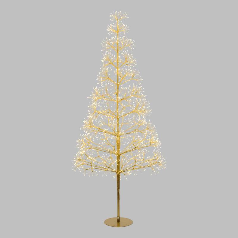 Lotti - Sapin Lumineux RICH Champagne H180cm 1800 MicroLED FlashLED avec Rameaux Lotti - Image 1