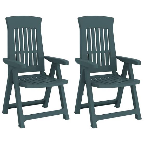 PANGIVO - Chaises inclinables de jardin vert PP 58 x 88 x 92 cm - PANGIVO - Image 2