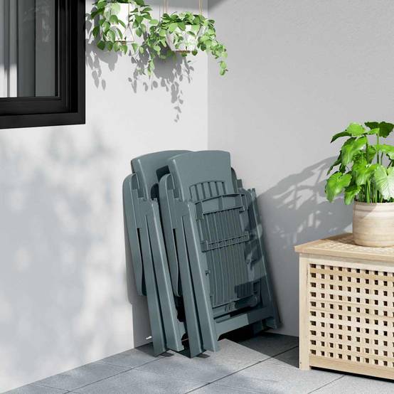 PANGIVO - Chaises inclinables de jardin vert PP 58 x 88 x 92 cm - PANGIVO - Image 3