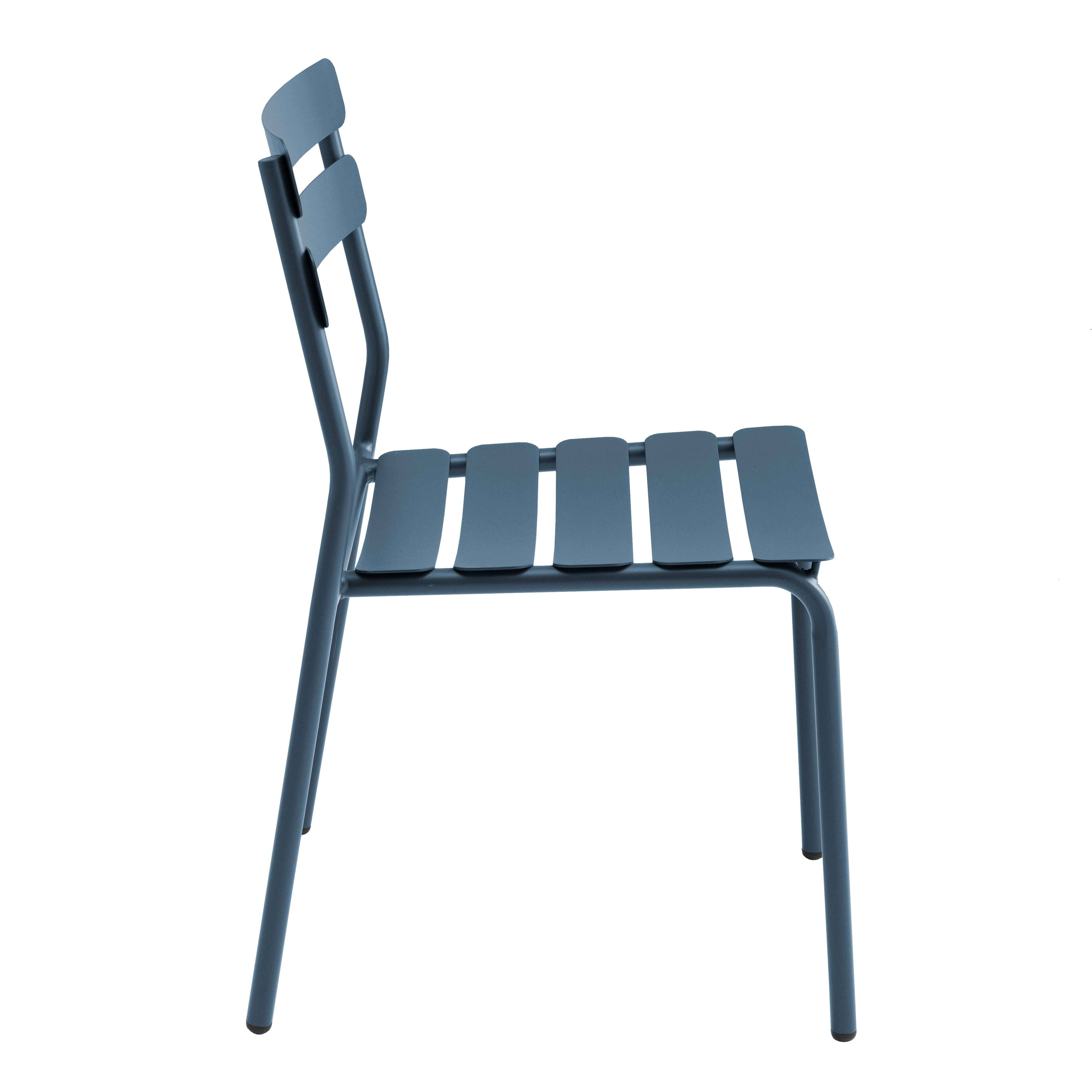 Oviala - Chaise de terrasse en aluminium bleu foncé Almada - Oviala - Image 6