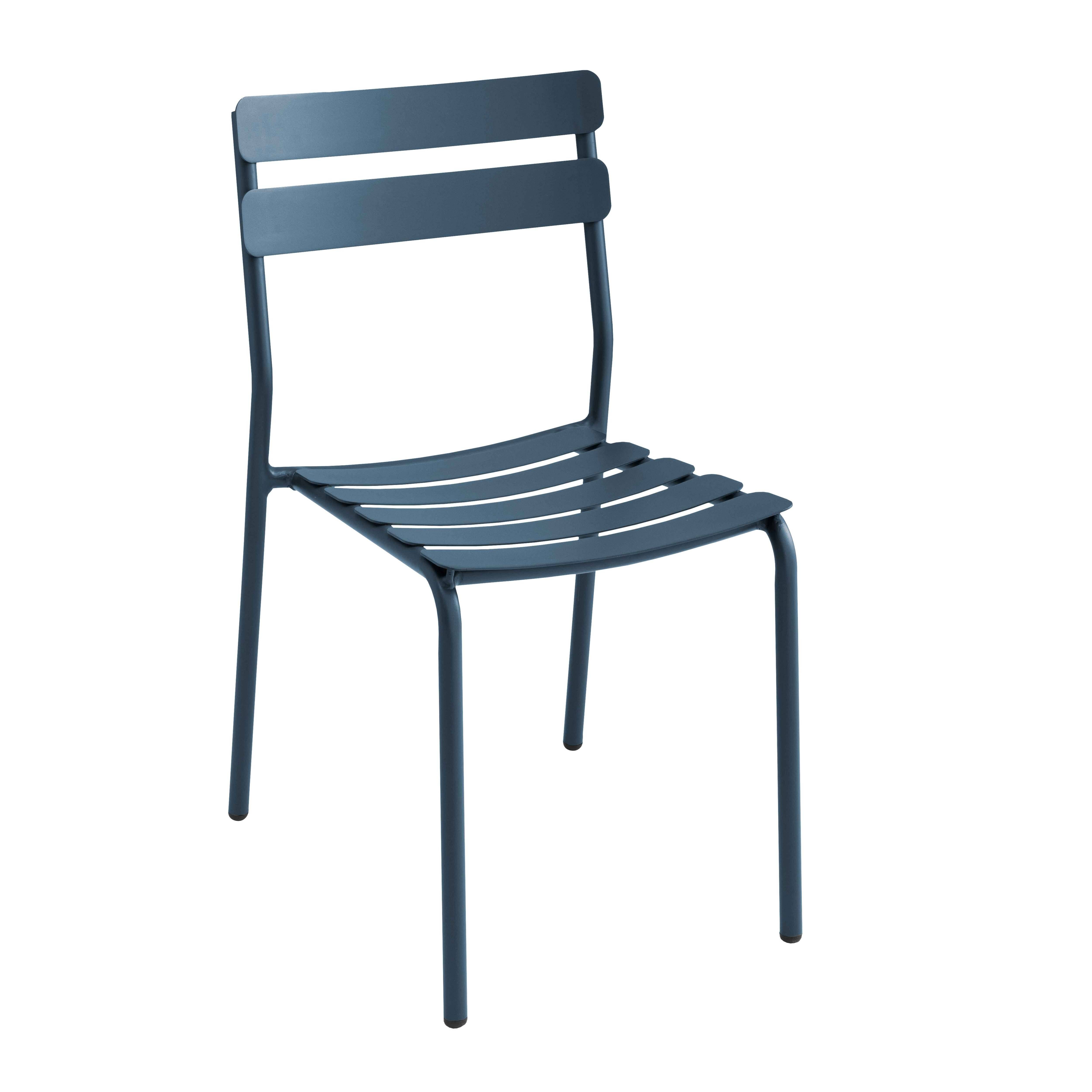Oviala - Chaise de terrasse en aluminium bleu foncé Almada - Oviala - Image 1