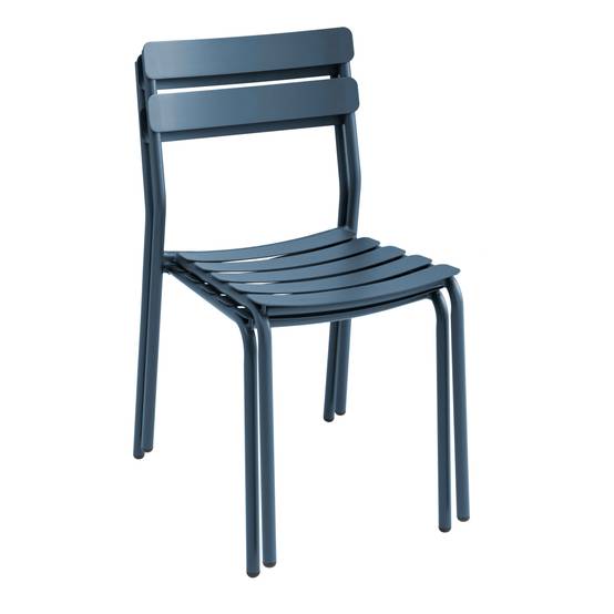 Oviala - Chaise de terrasse en aluminium bleu foncé Almada - Oviala - Image 3