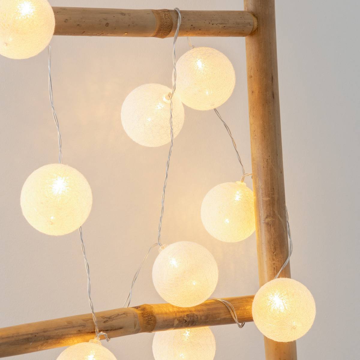 Atmosphera - Guirlande LED 10 boules pile blanc L165cm - Atmosphera Créateur d'intérieur - Image 1