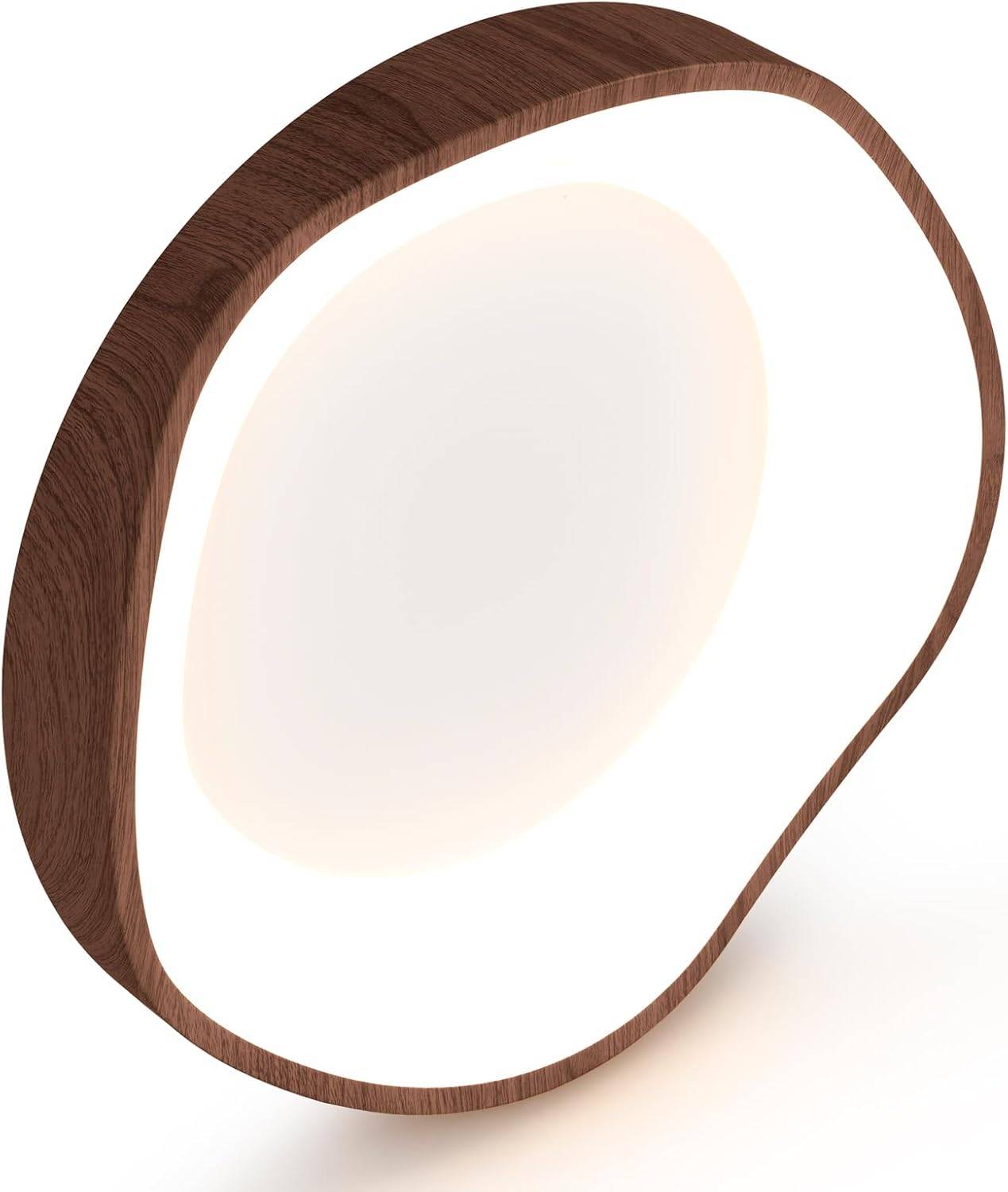 Plafonnier LED 24W, Éclairage de Plafond 3000K à Lumière Chaude, pour Chambre, Ø41,5CM, Marron - Image 1