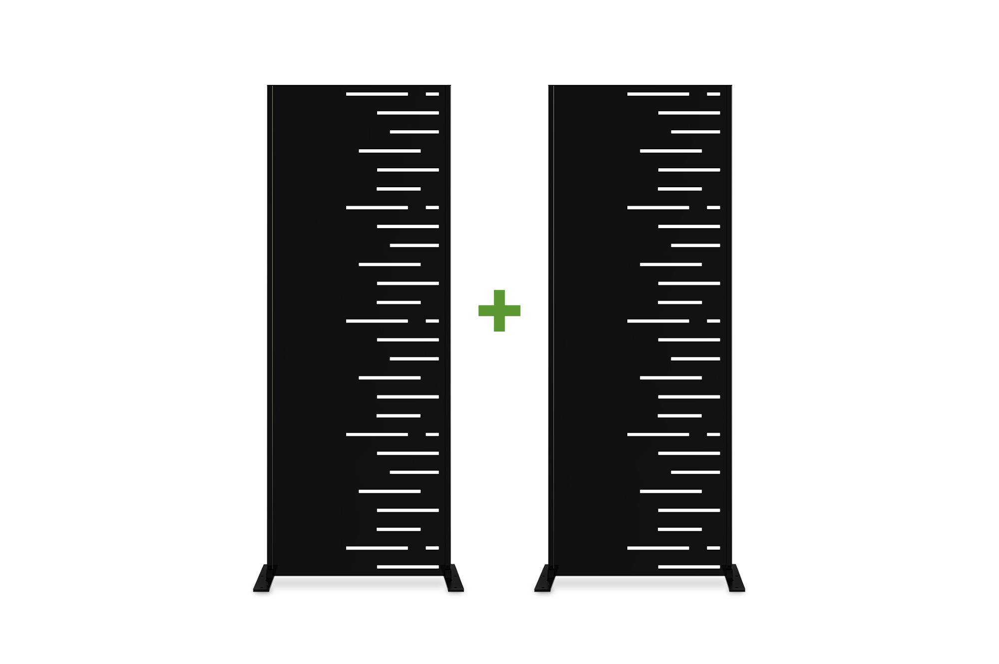 Casanoov Lot de 2 panneaux décoratifs ARLBERG Noir H.160 cm motifs côté droit - Image 1