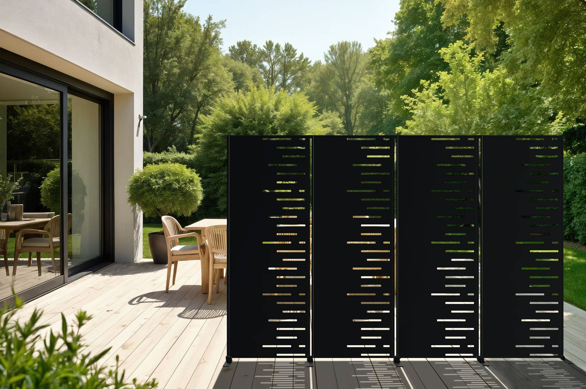 Casanoov Lot de 2 panneaux décoratifs ARLBERG Noir H.160 cm motifs côté droit - Image 4