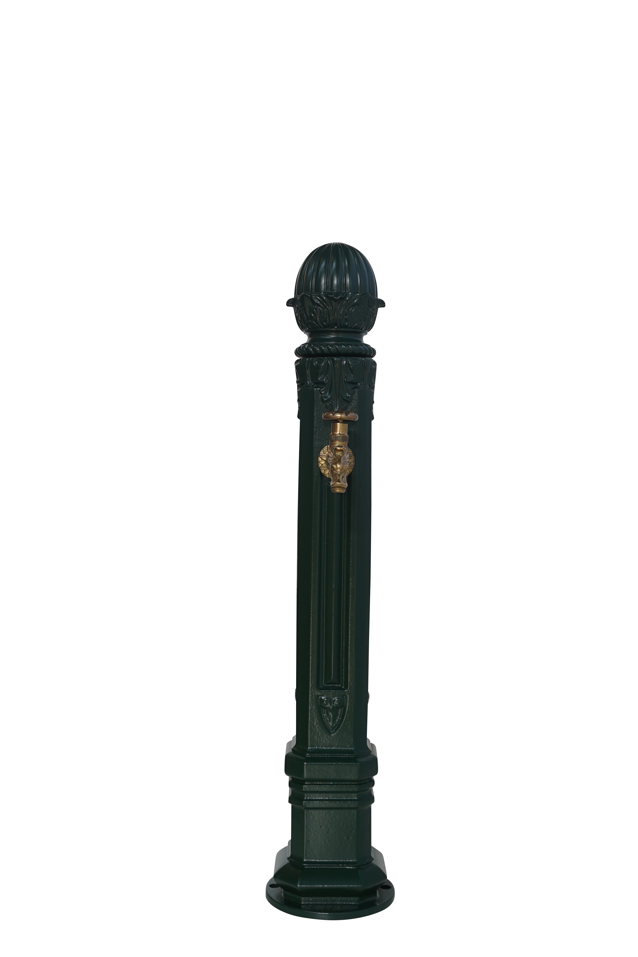 Fontaine borne griffon sans vasque vert 6009 avec robinet colvert Dommartin H. 102 cm X L. 17,5 cm - Image 1