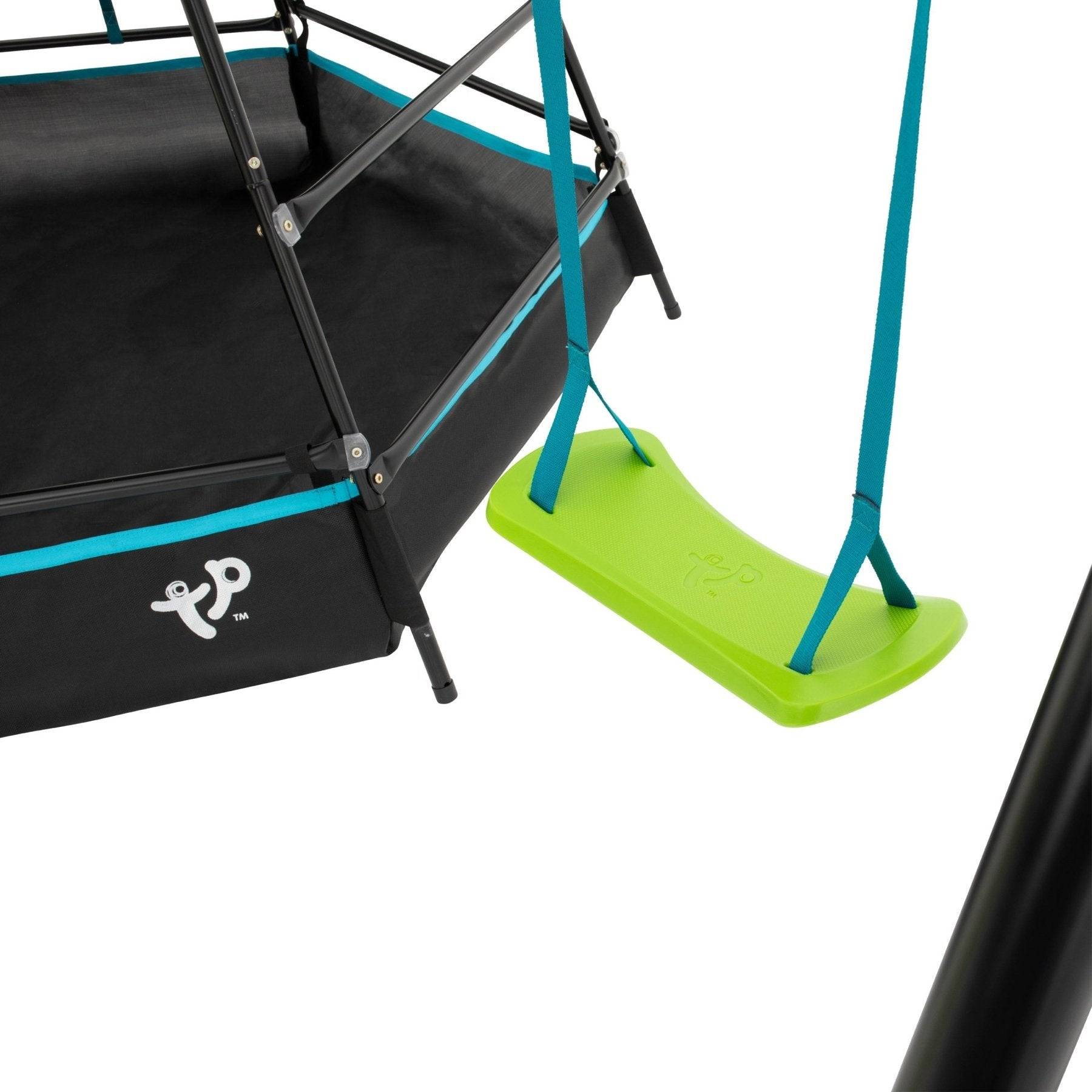 Tp Toys - Aire de jeux métal EXPLORER TOUR noir - tapis explorer - balançoire - piscine à balles -kit d'ancrage h201 cm - Image 3