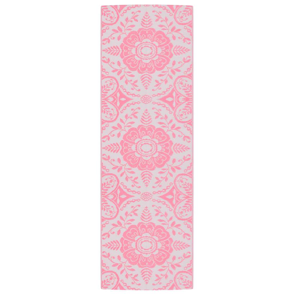 Tapis d'Extérieur Allongé Réversible en PP Anti-UV pour Balcon Rose 80x250 cm – ComfortXL Outdoor Living - Image 2