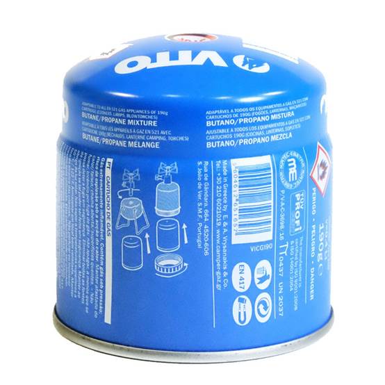 Lampe à gaz Coque ABS 1000W + 4 cartouches gaz 190gr Perçables Butane VITO - Image 5