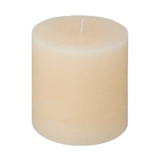 Bougie Cylindrique "Rustic" 10cm Ivoire - Image 1