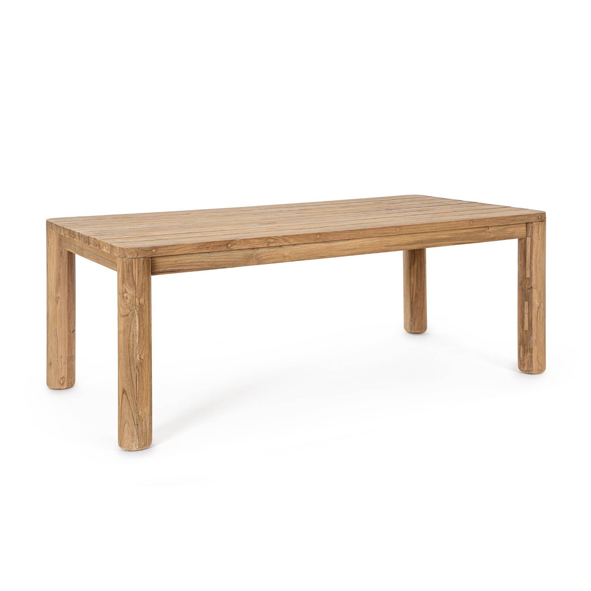 Autre - Table à manger de jardin rectangulaire en teck L200 - PORQUEROLLES - Image 10