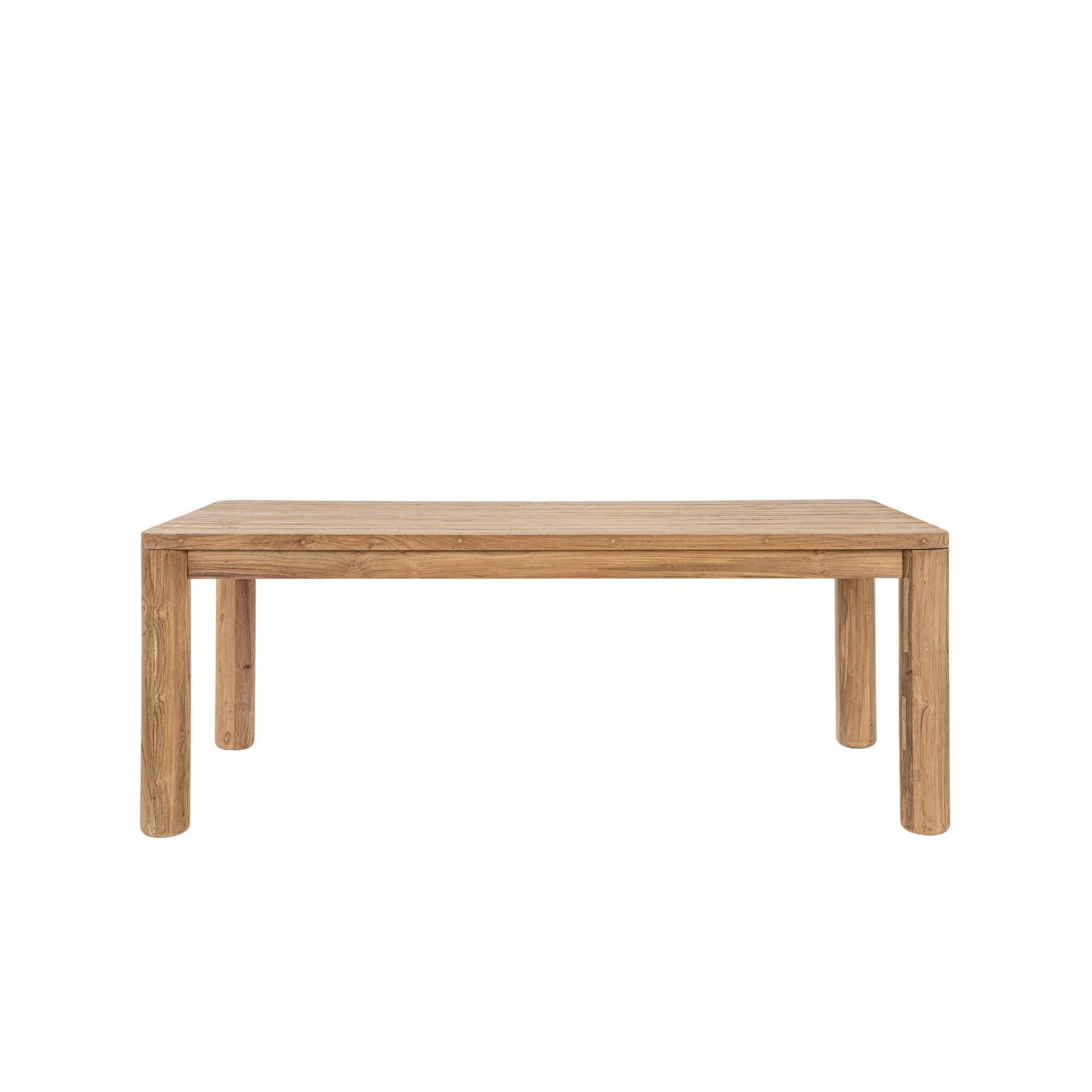 Autre - Table à manger de jardin rectangulaire en teck L200 - PORQUEROLLES - Image 1