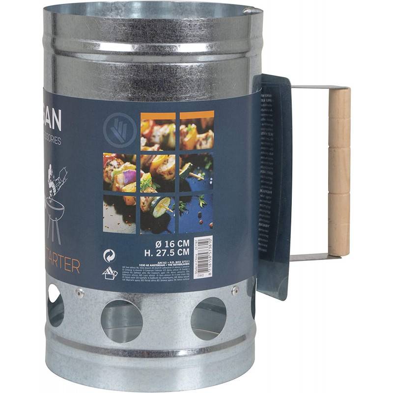 Cheminée d'allumage à charbon - Starter barbecue D 16 x H 27.5 cm - Image 1