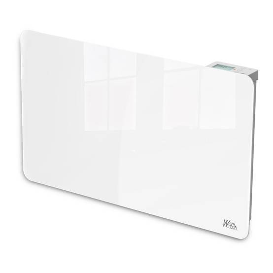 Radiateur inertie céramique avec façade en verre 1500 W - IP24 - NF - Fil pilote 6 ordres - Image 1