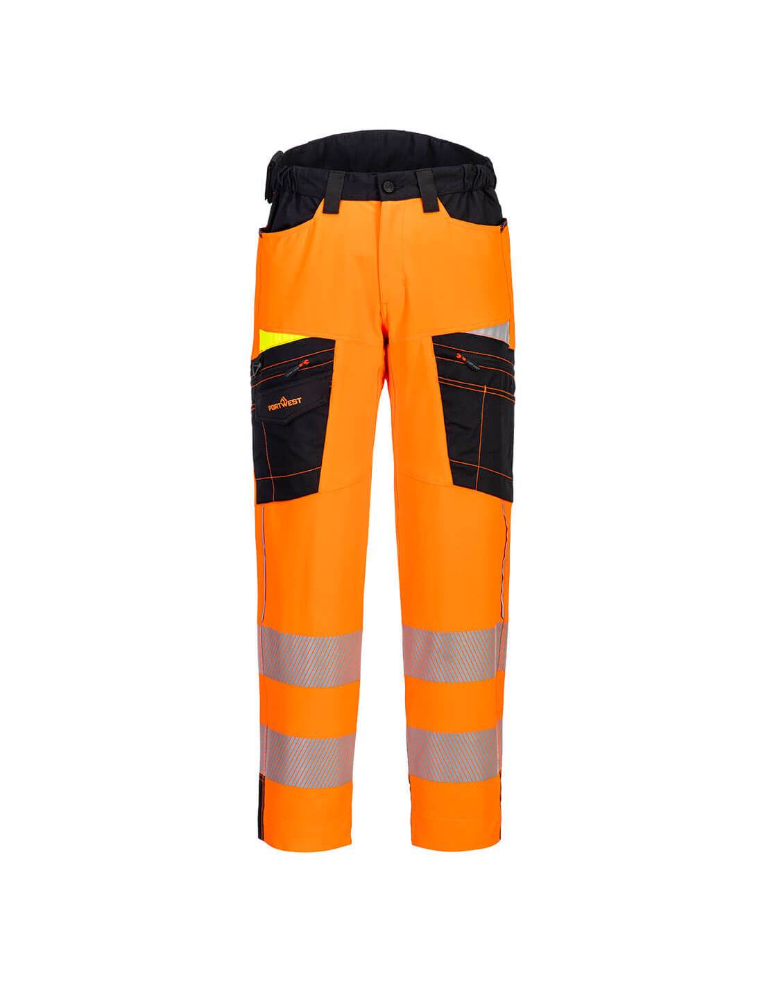 Pantalon De Travail Stretch Dx4 Hv - Taille 56 - Orange/noir - Portwest