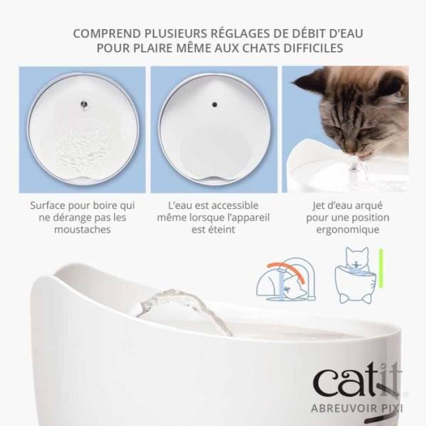 CAT IT Fontaine a eau automatique pour chat - 2,5 L - Bleu - Image 4