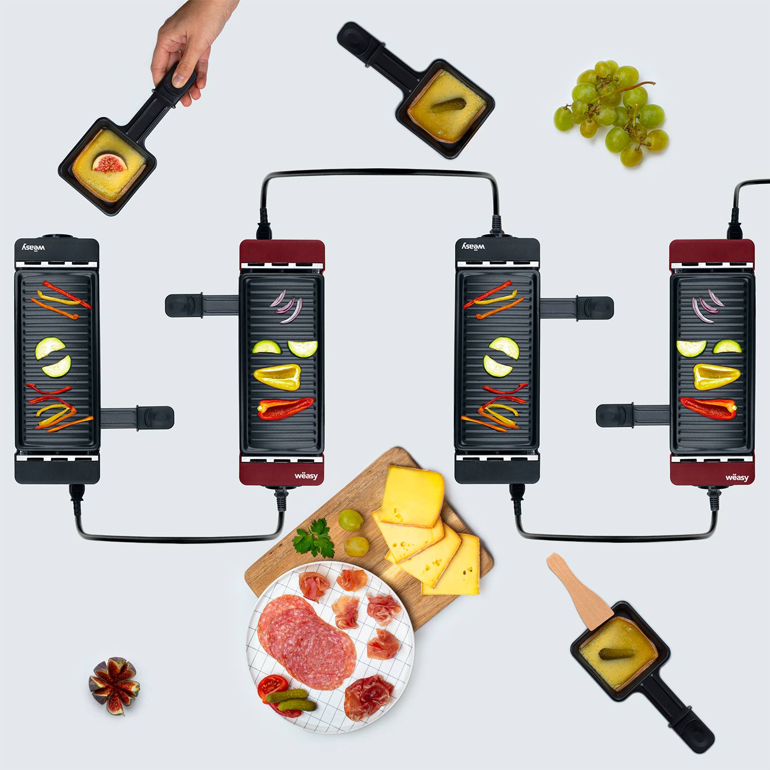 Appareil à raclette 2 personnes connectable - TIK12 Weasy - Image 7