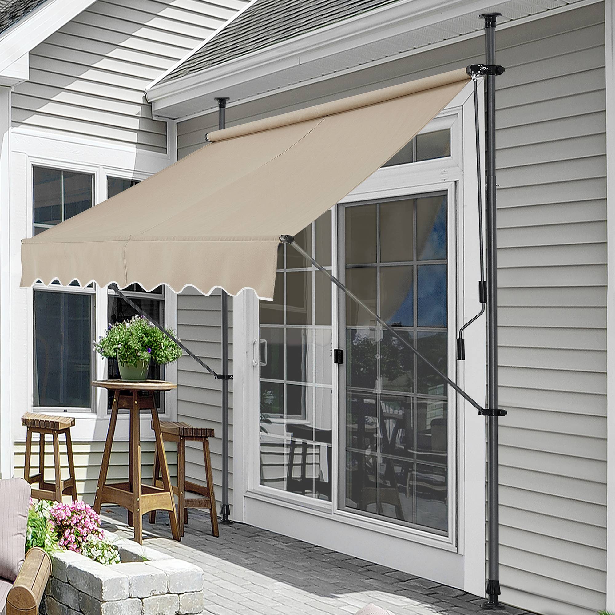 Pro.Tec - Store Banne Manuel Auvent Téléscopique 350 x 120 x 220-309 cm Sable  [pro.tec] - Image 2