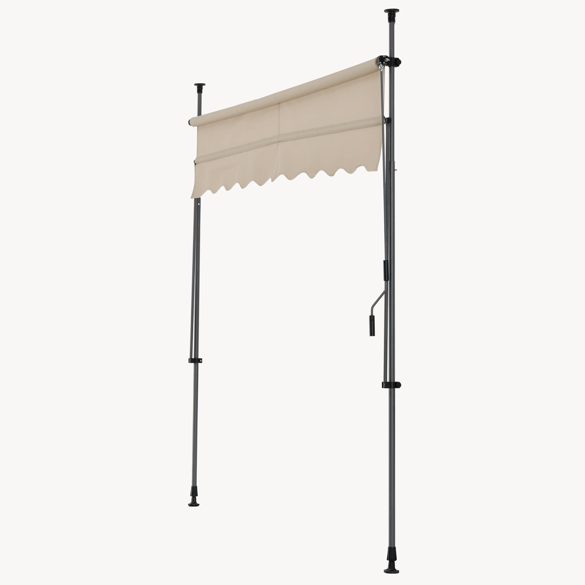 Pro.Tec - Store Banne Manuel Auvent Téléscopique 350 x 120 x 220-309 cm Sable  [pro.tec] - Image 7