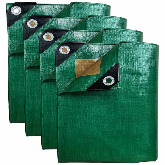 Pack Stockage Bois CONFORT - 4 Bâches imperméables HQ250BO - 1,5x6m (x2) + 3x5m (x1) + 2x3m (x1) - PM2BO TECPLAST - Image 1