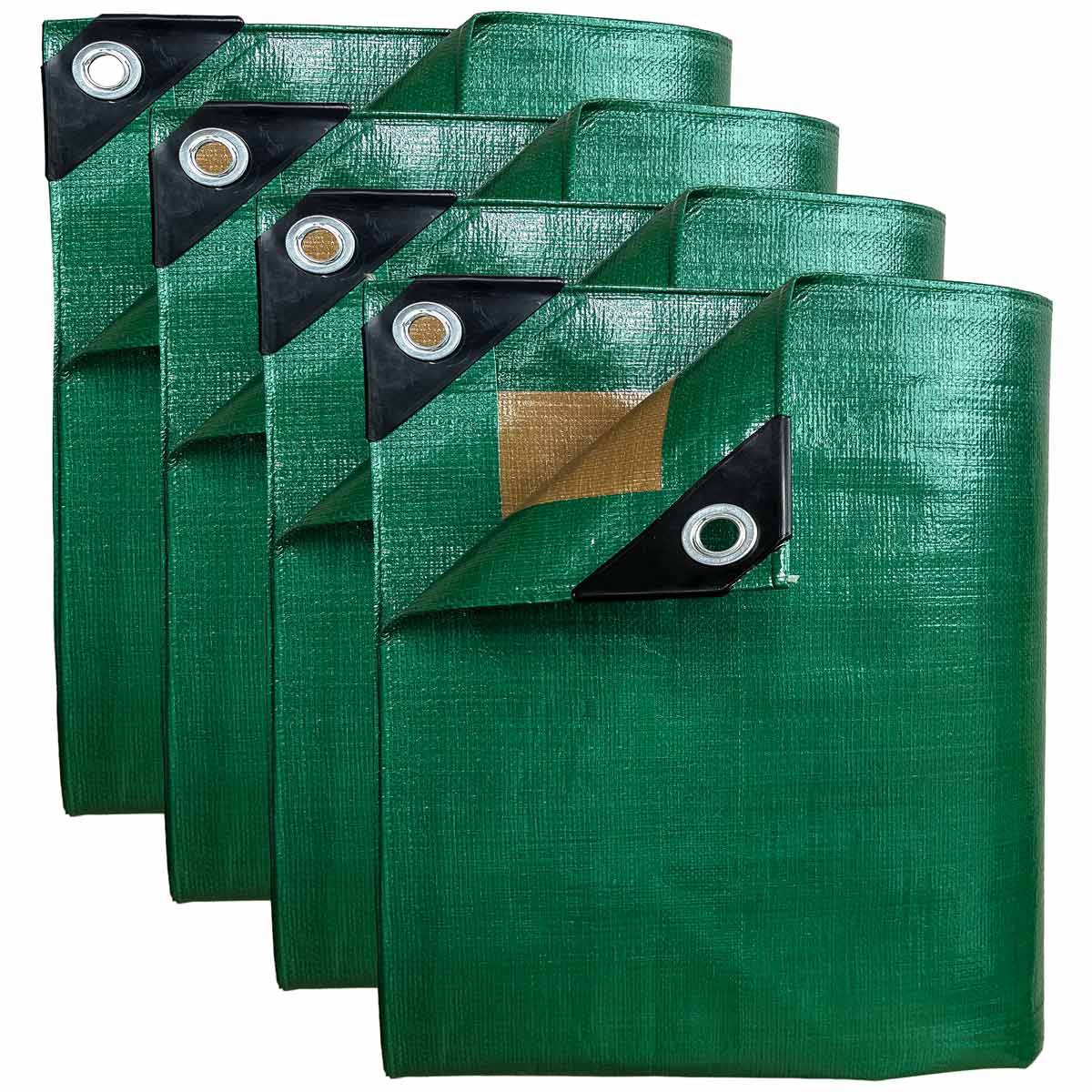 Pack Stockage Bois CONFORT - 4 Bâches imperméables HQ250BO - 1,5x6m (x2) + 3x5m (x1) + 2x3m (x1) - PM2BO TECPLAST - Image 1