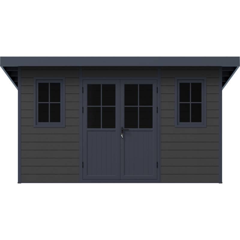 Abri de jardin composite 12m² anthracite toit monopente Woodlife Garden - Image 6