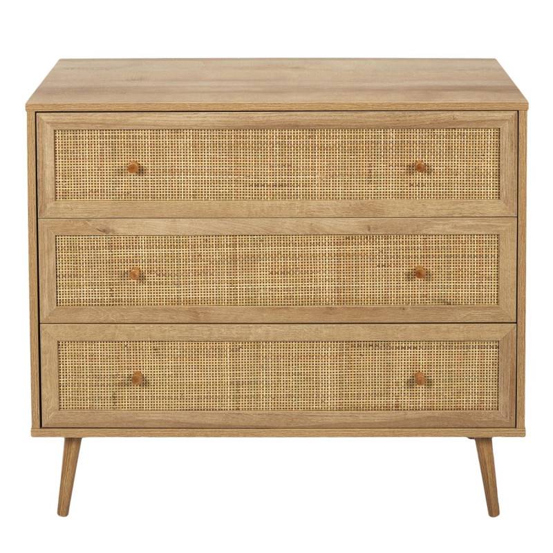 The Home Deco Factory - Commode 3 tiroirs rotin et bois Bali - Image 4