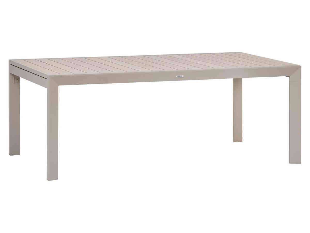 Hesperide - Table de jardin rectangulaire extensible en aluminium Evasion Lin/Argile 10/12 places + 12 fauteuils Piazza - Hespéride - Image 3