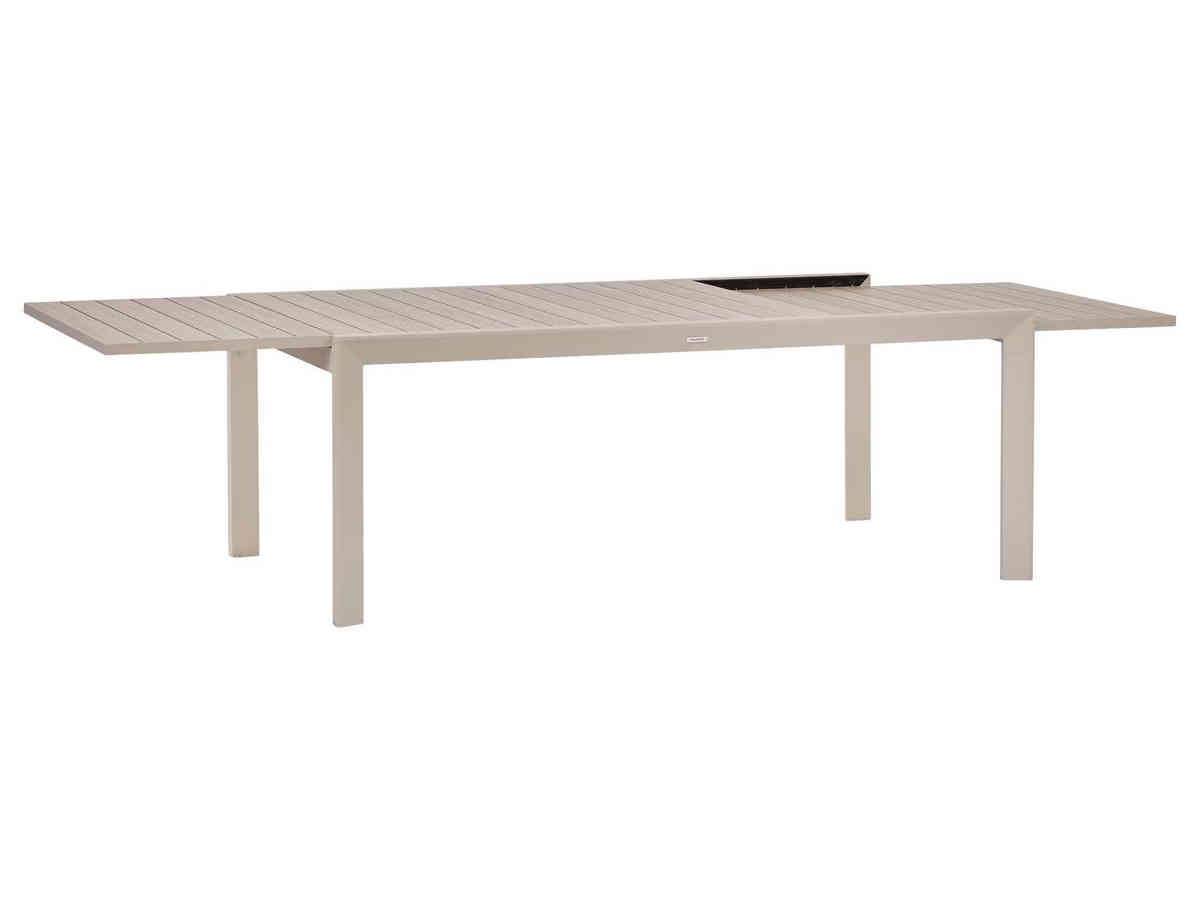 Hesperide - Table de jardin rectangulaire extensible en aluminium Evasion Lin/Argile 10/12 places + 12 fauteuils Piazza - Hespéride - Image 5