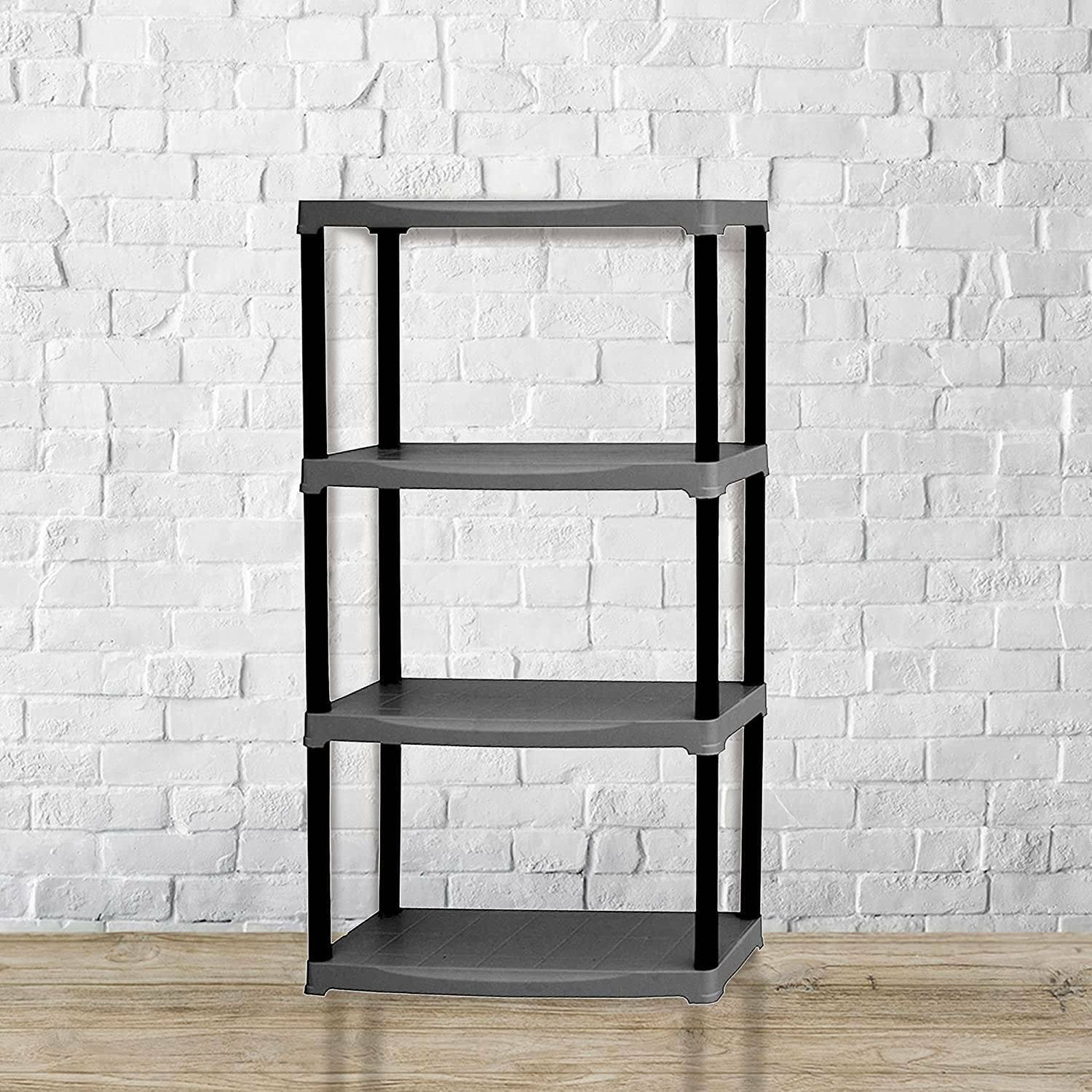 Dmora - Armoire d'extérieur Ostenda, Étagère extérieure, Armoire de balcon polyvalente, Armoire d'extérieur, Anthracite, 70x30h133 cm - Dmora - Image 2