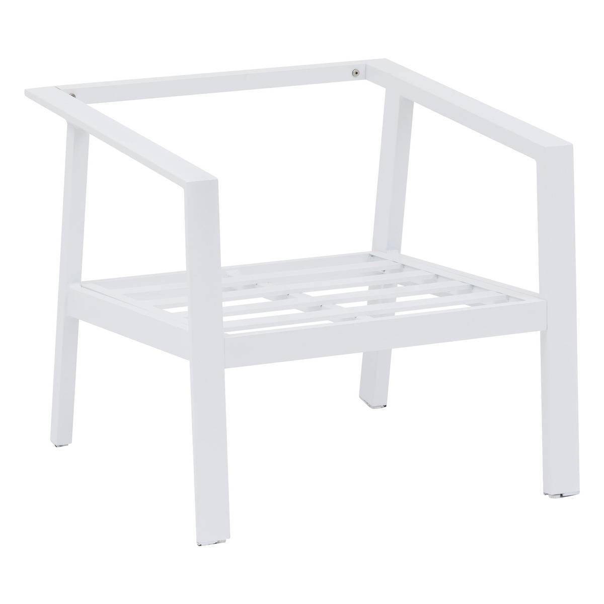 Hesperide - Fauteuil de salon de jardin "Pavane" blanc en aluminium traité époxy Hespéride - Image 2