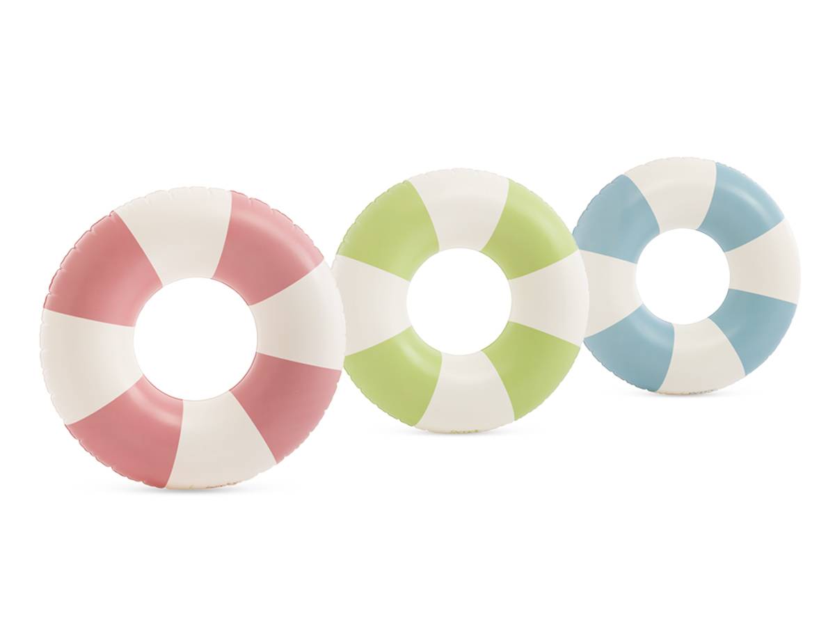 Intex Flotteur de piscine en forme de donut rose givré, 99 x 25 cm