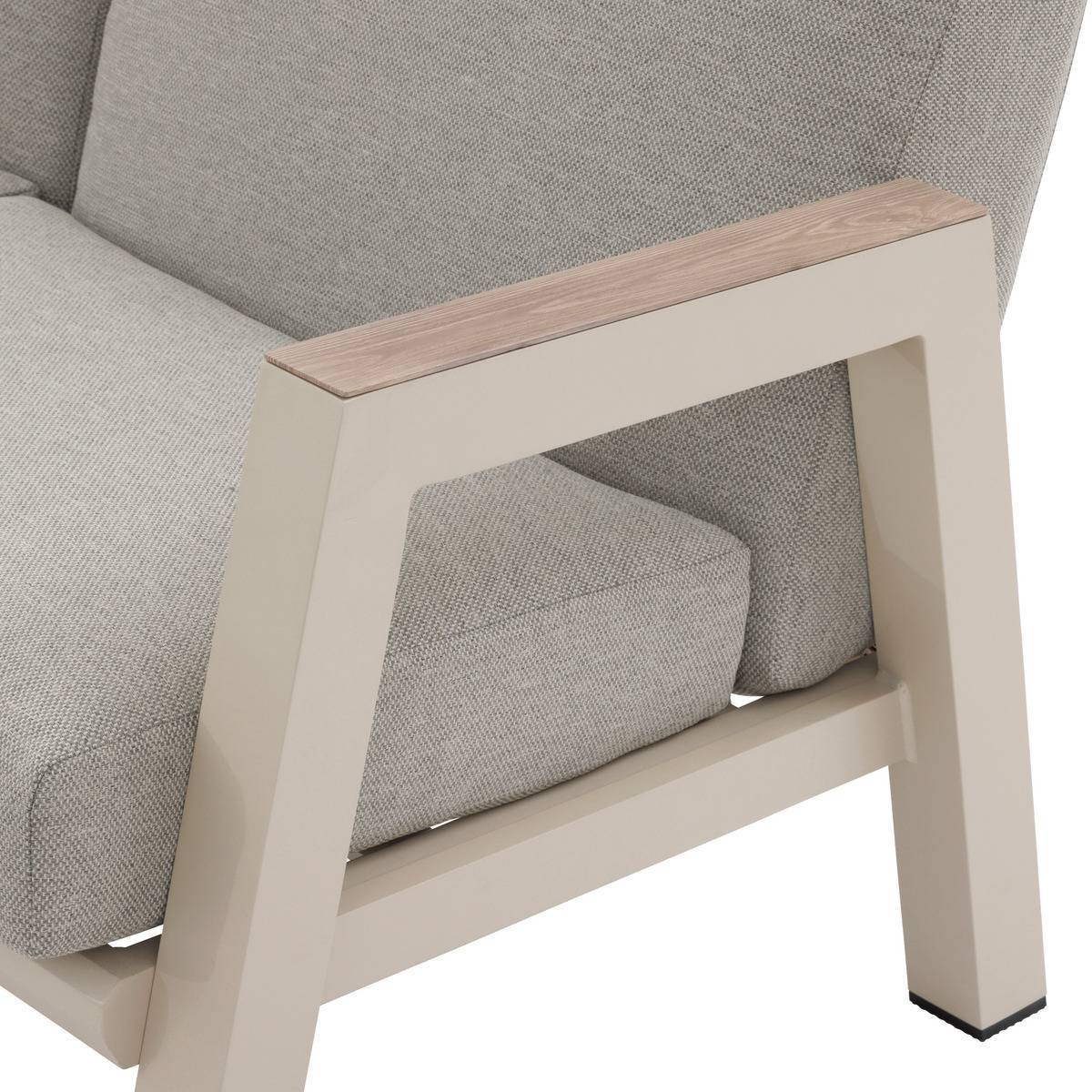 Hesperide - Fauteuil de salon de jardin "Axiome" argile aluminium et texaline et polyester Hespéride - Image 5