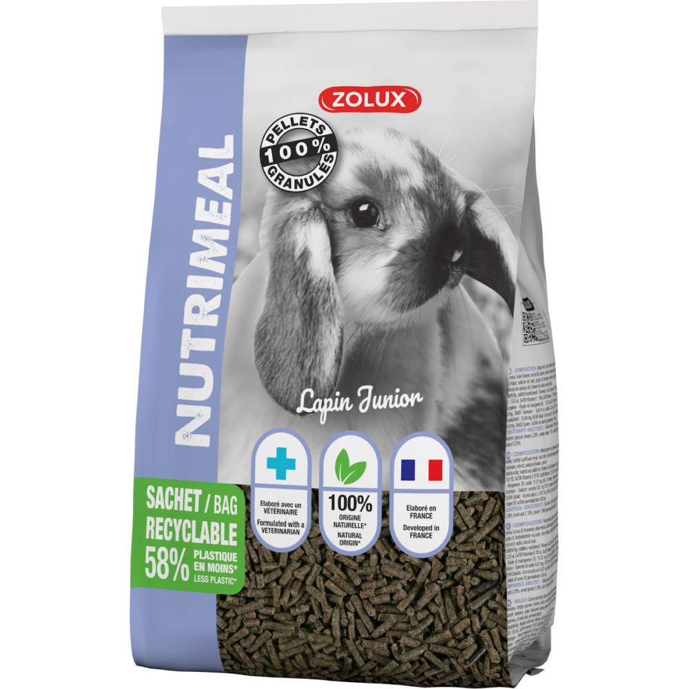 Zolux - zolux - Pellets Granulés lapin nain junior ( moins de 6mois) nutrimeal 2,5Kg - Image 3