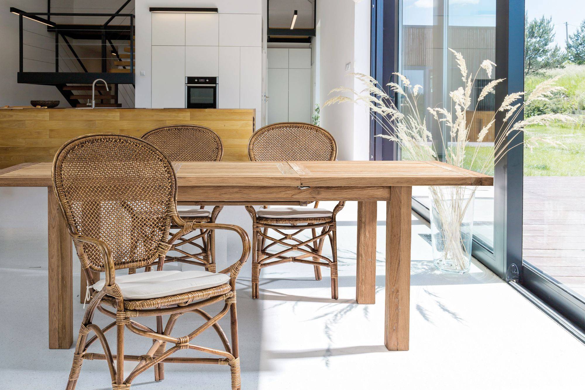 Autre - Table de jardin extensible en teck recyclé L160/220 - SAINT MALO - Image 2