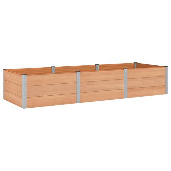 ComfortXL - Jardinière Surélevée WPC Aluminium Culture Légumes Fleurs 300x100x54cm Marron - ComfortXL Outdoor Living - Image 2