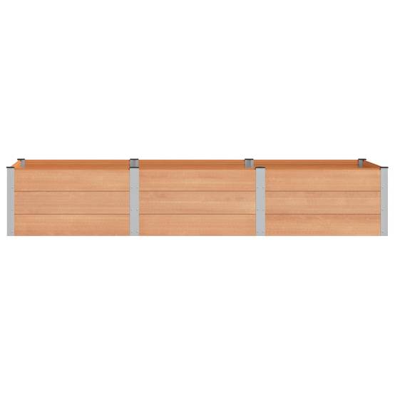 ComfortXL - Jardinière Surélevée WPC Aluminium Culture Légumes Fleurs 300x100x54cm Marron - ComfortXL Outdoor Living - Image 3