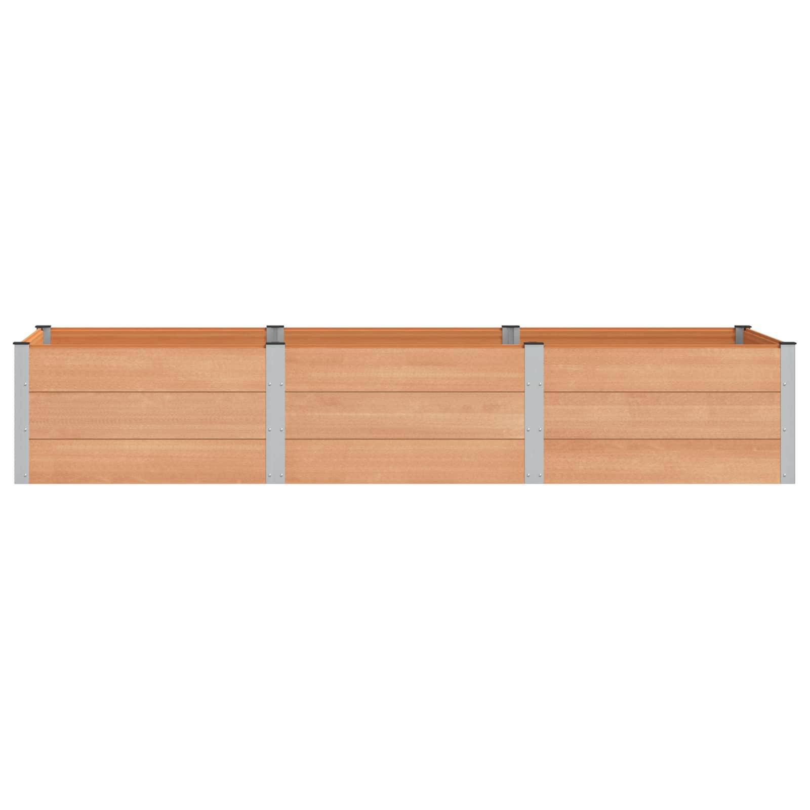 ComfortXL - Jardinière Surélevée WPC Aluminium Culture Légumes Fleurs 300x100x54cm Marron - ComfortXL Outdoor Living - Image 3