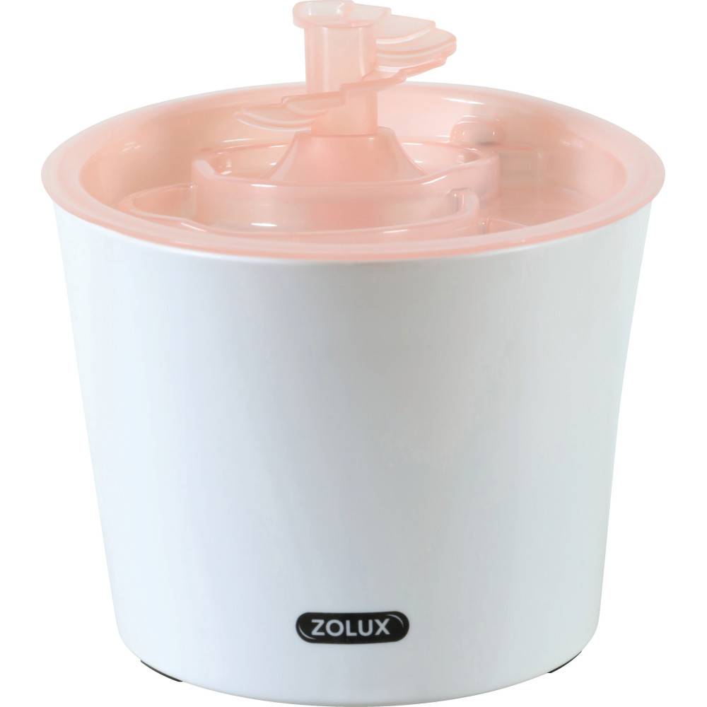 Zolux - Fontaine à eau Calypso 3 litres rose pour chat et chien
