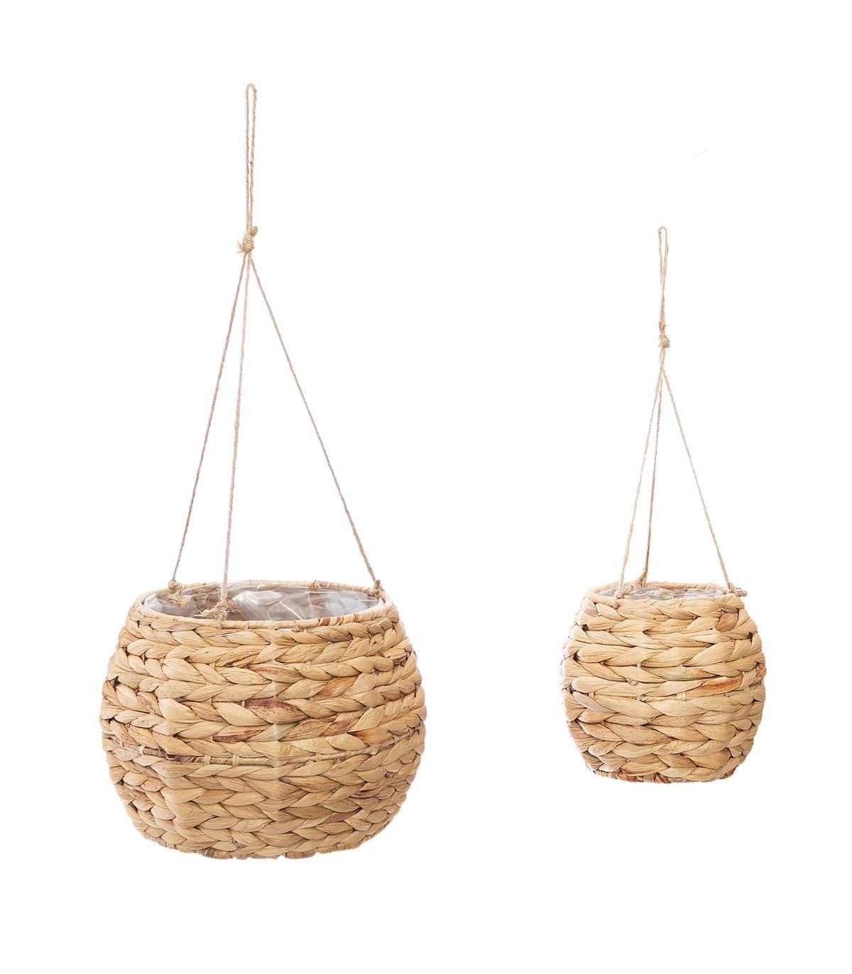 Lot de 2 Pots à suspendre en Roseau D 26 et D 16 cm - Image 1