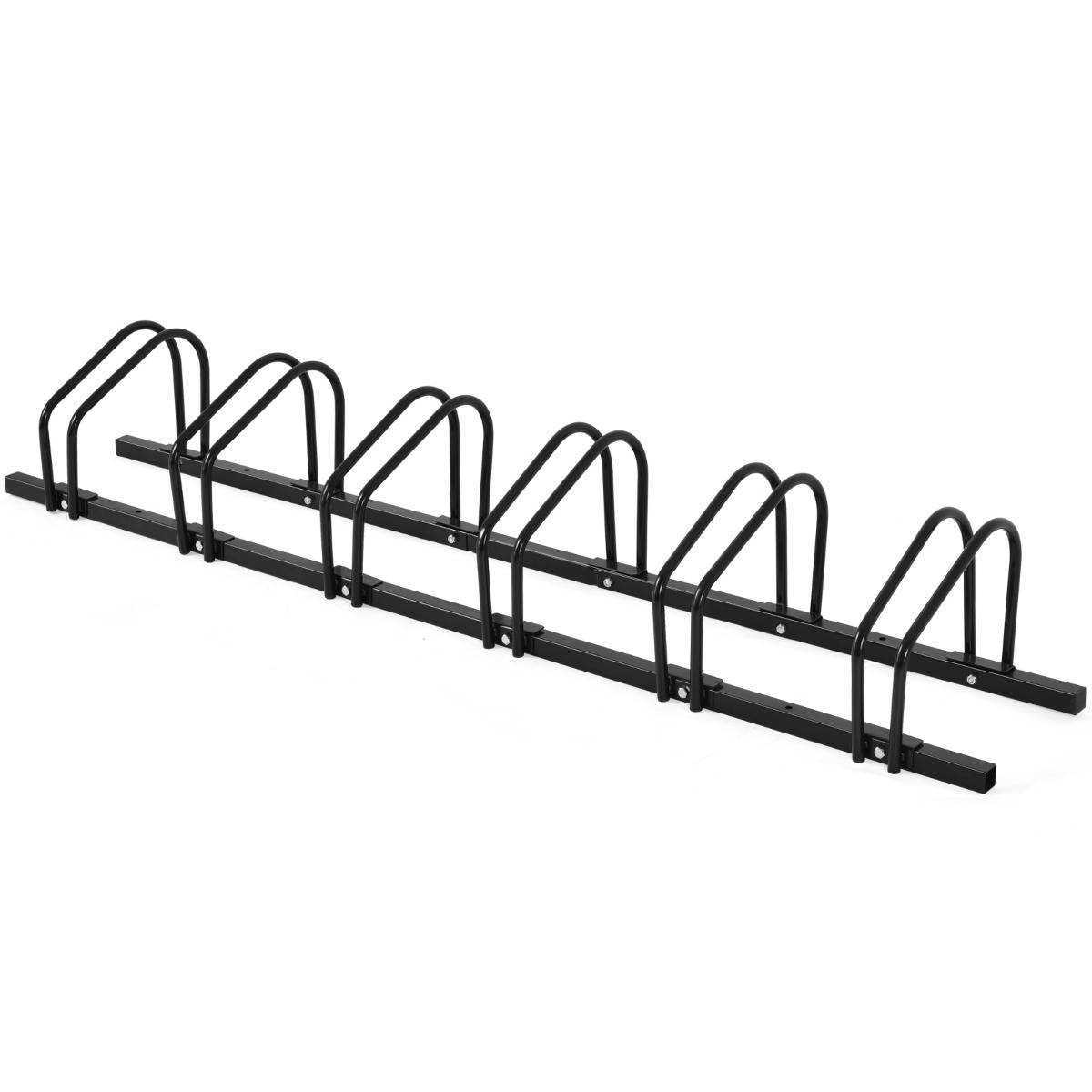 Râtelier pour 6 Vélo en Acier Revêtu Fixation au Sol ou au Mur pour Extérieur et Intérieur 180 x 32,5 x 26CM Noir - Image 4