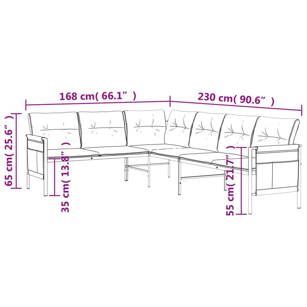 Vidaxl - Salon de jardin 2 pcs anthracite acier vidaXL 3187261 - Image 3