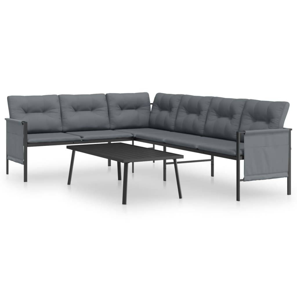 Vidaxl - Salon de jardin 2 pcs anthracite acier vidaXL 3187261 - Image 2