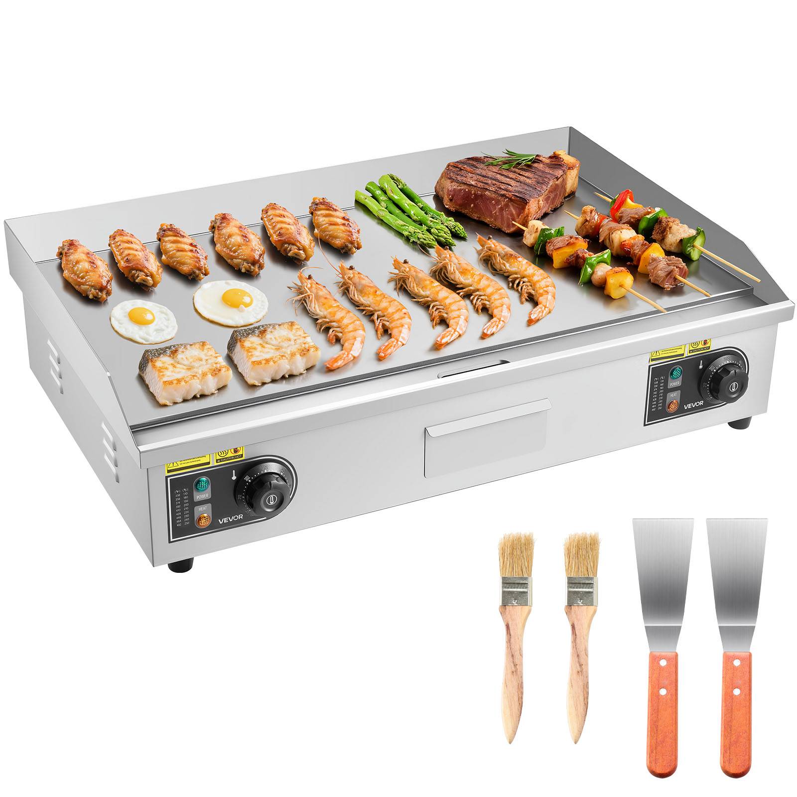 Vevor - VEVOR Plancha Électrique Gril 725x400 mm 4400 W Thermostat Réglable (SANS PRISE) - Image 1