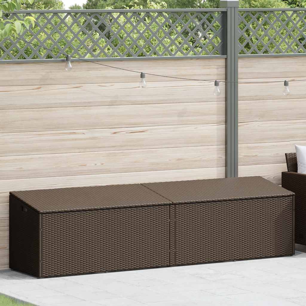 PANGIVO - Coffre de jardin résine tressée marron 220 x 50 x 58 cm - PANGIVO - Image 2