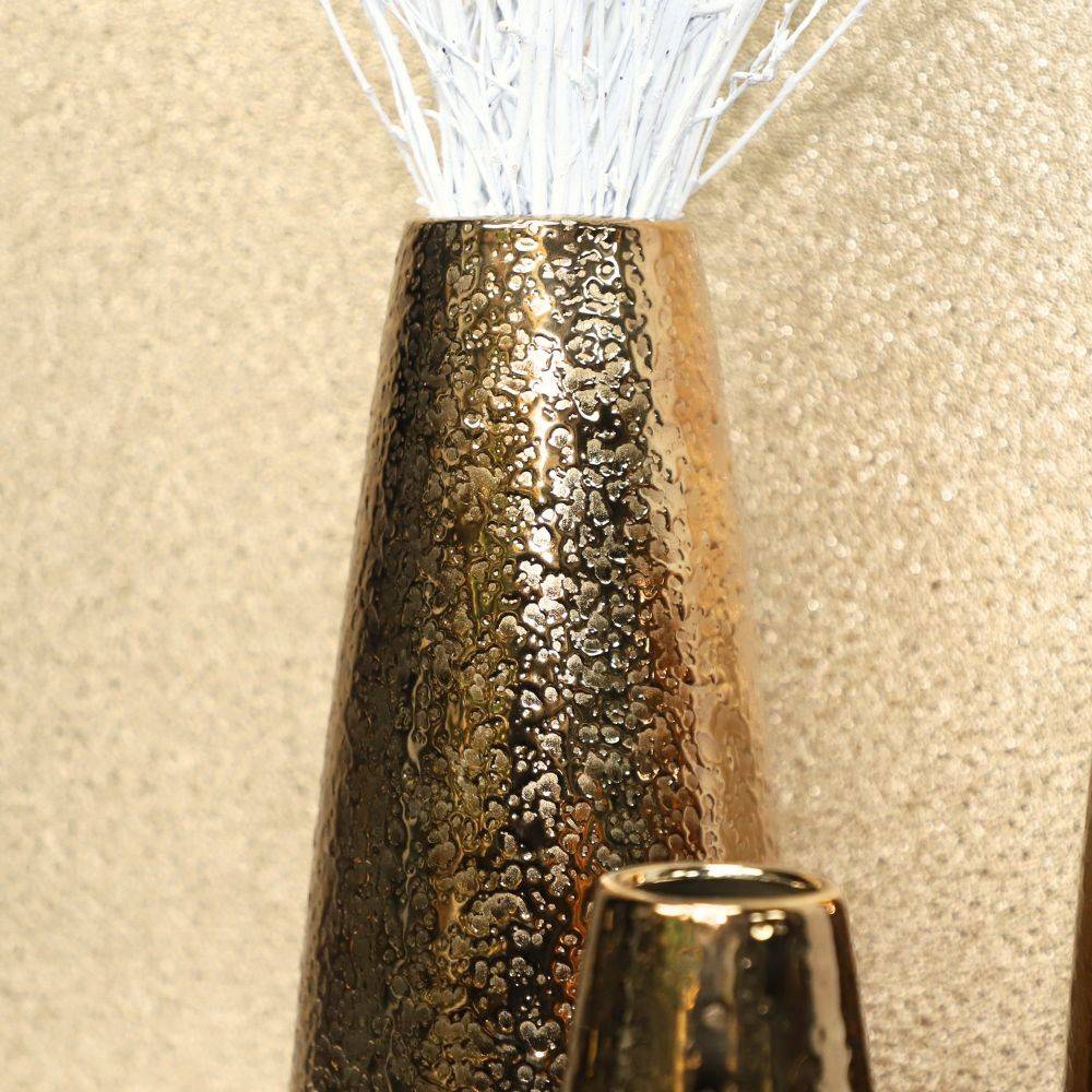 Vase en céramique doré 16.5 x 45cm Chemin de campagne - Image 4