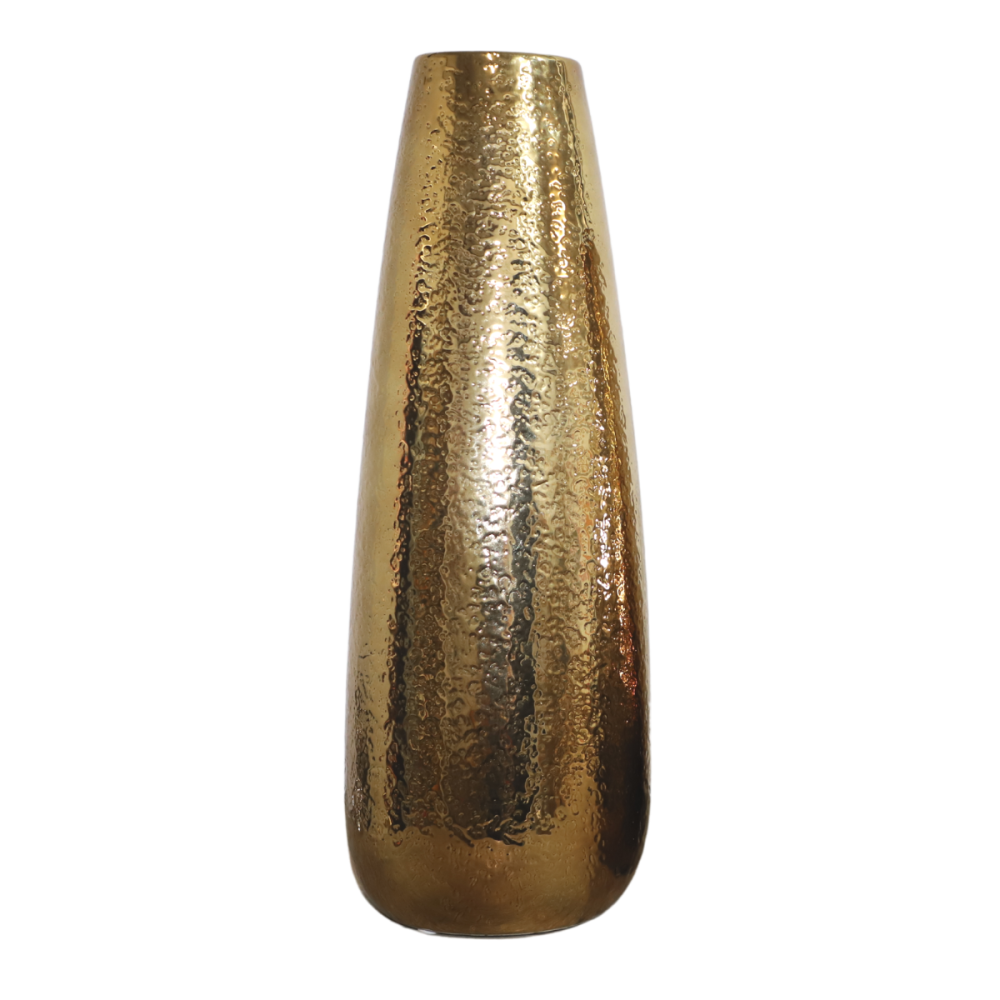 Vase en céramique doré 16.5 x 45cm Chemin de campagne - Image 1
